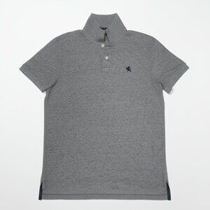Express Mens Gray  Short Sleeve Polo Shirt Size L 100% Cotton